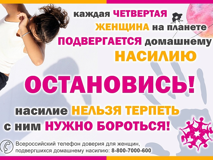 25 ноября - Международный день борьбы за ликвидацию насилия в отношении женщин