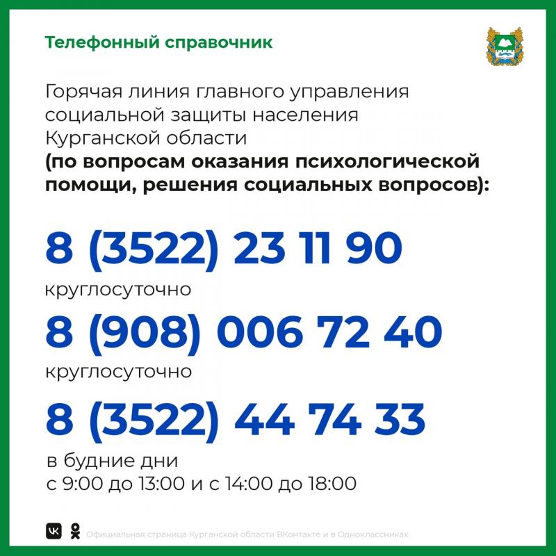 Горячие телефонные линии по оказанию помощи семьям мобилизованных граждан