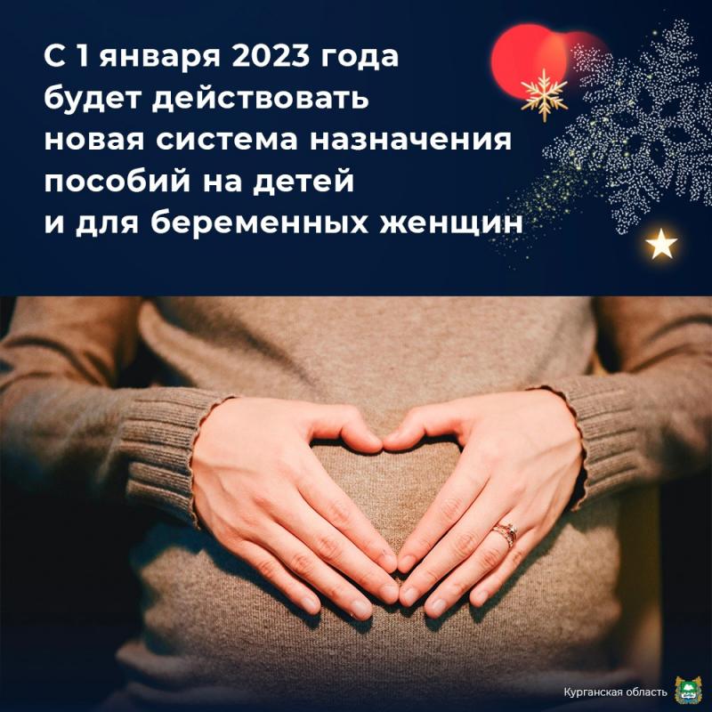  С 1 января 2023 года в России будет действовать новая система назначения пособий для детей в возрасте от 0 до 17 лет и для женщин, вставших на учет по беременности в ранние сроки.